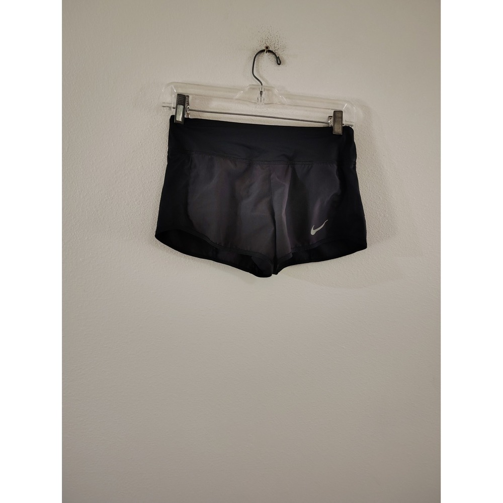Nike Dri-FIT Women Running Shorts Black Gray XS Athletic Gym Training